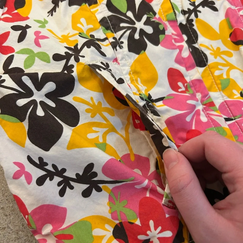 Old Navy‎ 2008 Vintage Y2K Floral Girls Kids Jacket Size Large 100% Cotton